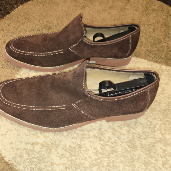 Hush Puppies Dark Brown Suede Slip-Ons - Picture 3 of 8